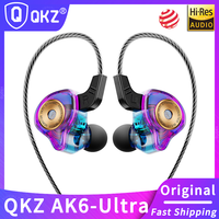 QKZ AK6-Ultra Wired Earphones 3.5mm AUX In-Ear Headset With MIC Dynamic HIFI Sound Earbuds Sports Game Music For Phone Tablet PC