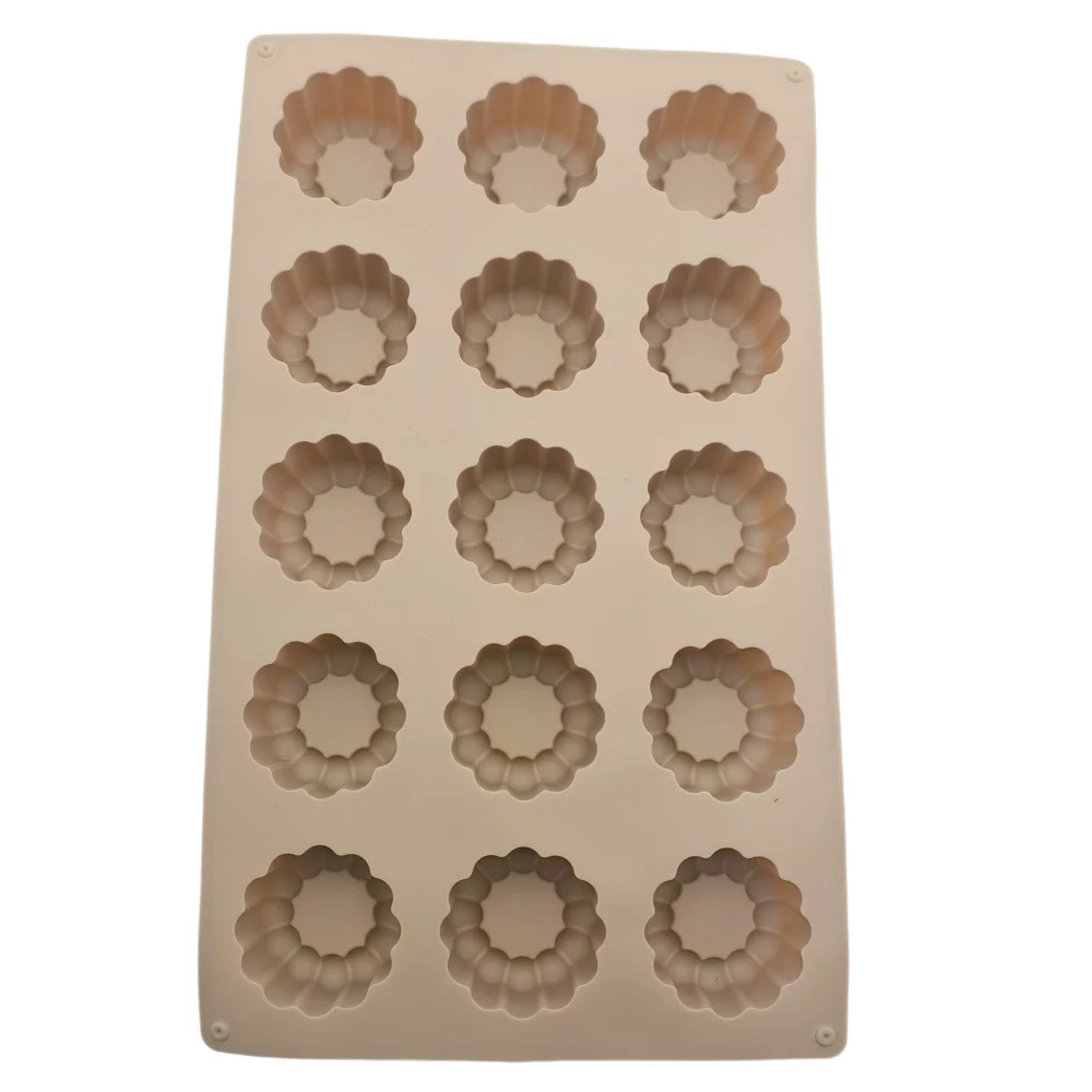 Fence Flower Shape Silicone Cake Mold 15 Cavity DIY Mousse Chocolate Jelly Candy Baking Mould Food Grade Baking Decorating Tools