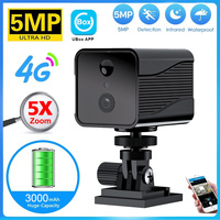 128G Mini 4G Security Camera SIM Card or Wifi HD Surveillance Camera 3000 mAh Battery Low Power Voice Intercom CCTV Camera Ubox