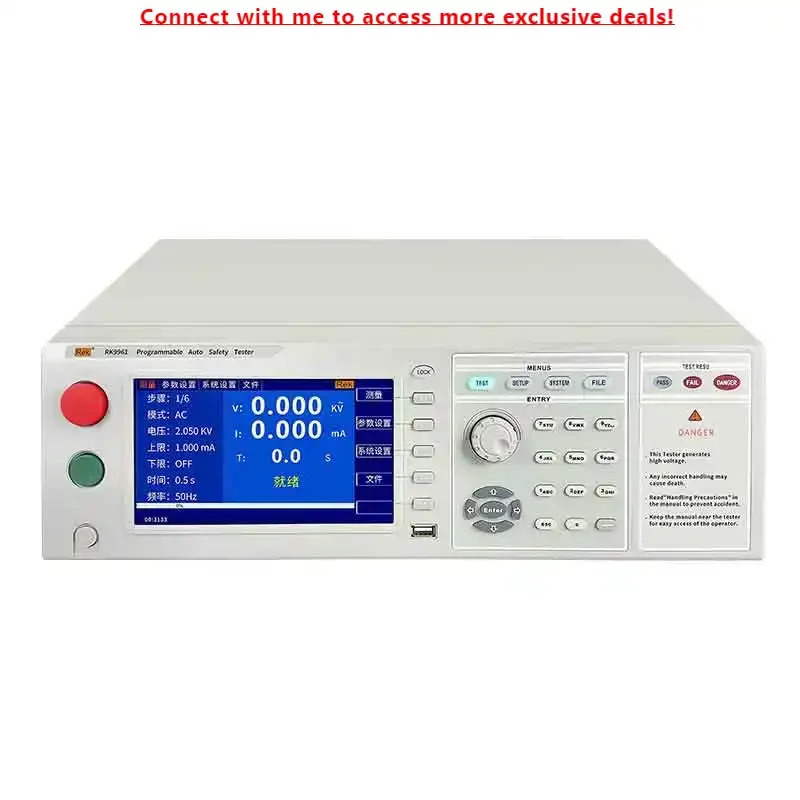 

Rek RK9961 Safety Comprehensive Tester AC DC Withstand Voltage Insulation Leakage Ground Resistance Current Tester
