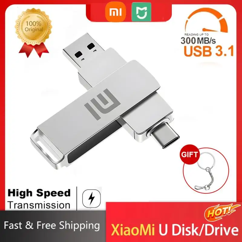 MIJIA Xiaomi 16TB USB 3.2 Flash Drive Large Capacity High Speed Transfer Metal Flash Pen Drive Waterproof Portable Memoria Stick