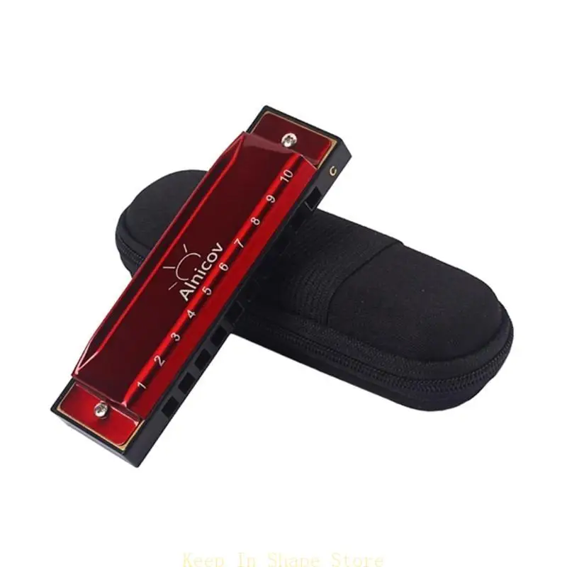 U1JC Blues Harmonica Key-of-C, 10 Holes 20 Tones Harmonica Professional Mouth Organ view 4
