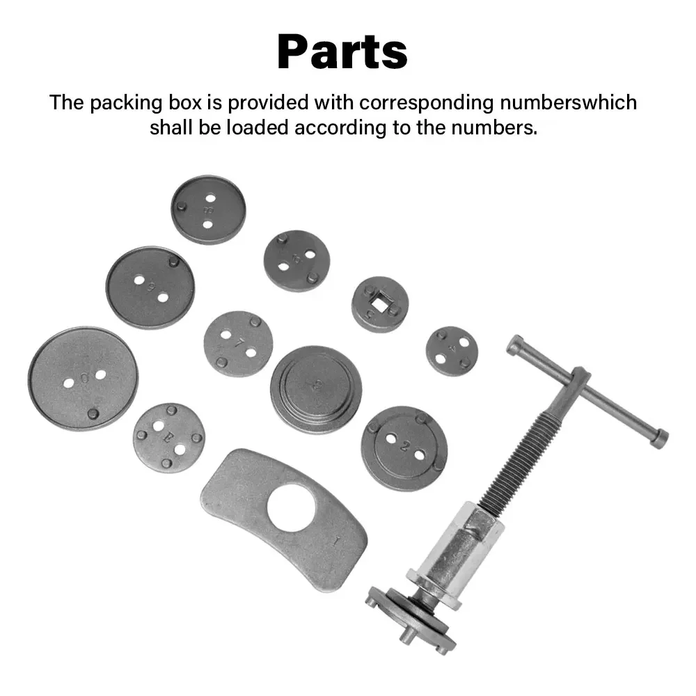Pro Brake Caliper Rewind Tool 12PCS Set with Magnetic Disc - Complete Piston Compression Kit for Disc Brake Service