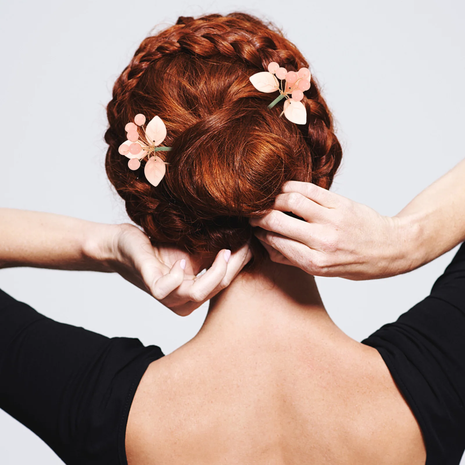 

2 шт., винтажные U-образные заколки для волос, традиционные китайские аксессуары для волос, стеклянные украшения, шиньон ханьфу, декоративные палочки для женщин