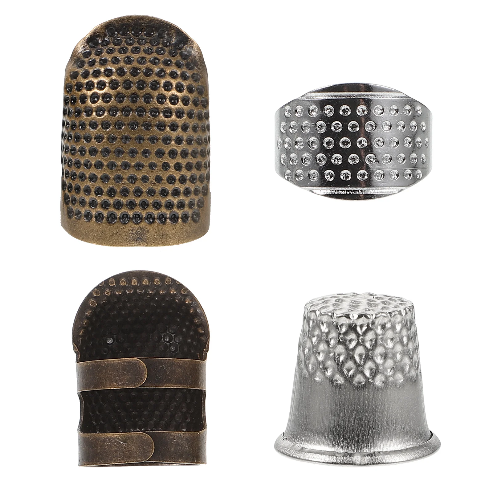 

2 set Sewing Thimbles Set Alloy Finger Protector For Diy Embroidery Quilting Crafts Needlework Lightweight Durable Fingertip