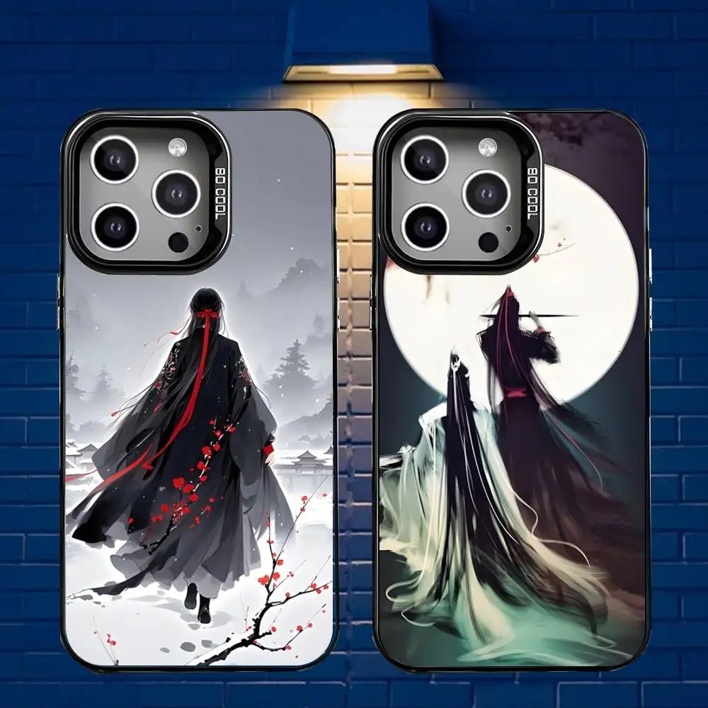 

Grandmaster D-Demonic Cultivation Phone Case For iPhone17,16,15,14,13,12,Mini,Pro,E,MAX Gray Matte Silicone Black Cover