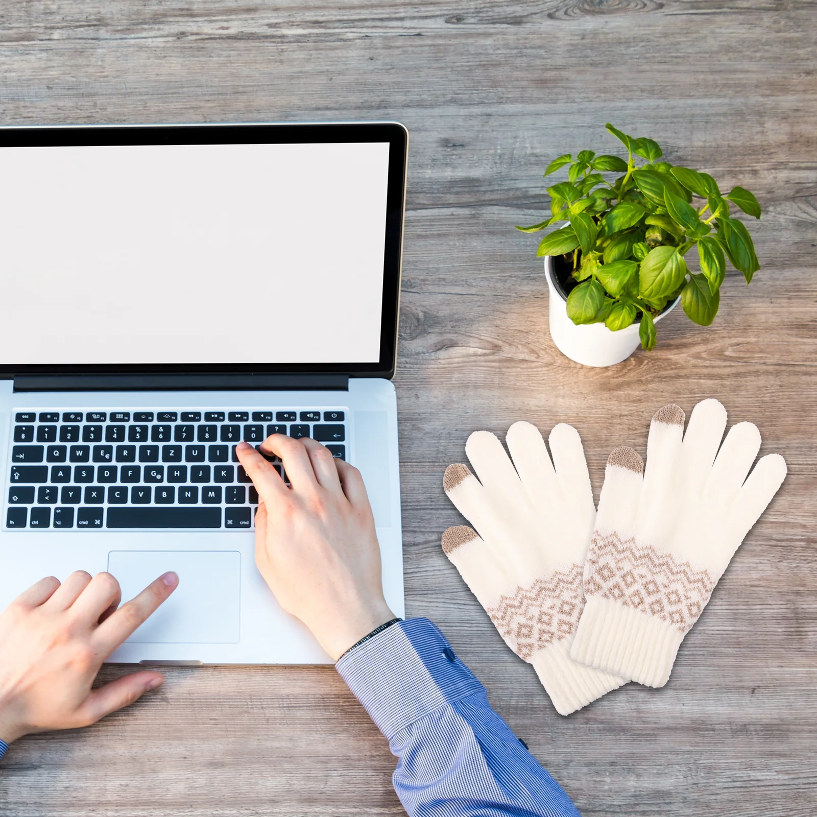 

1 пара перчаток для сенсорных экранов, зимние утолщенные вязаные теплые термоперчатки для мужчин и женщин, для езды на велосипеде в холодную погоду