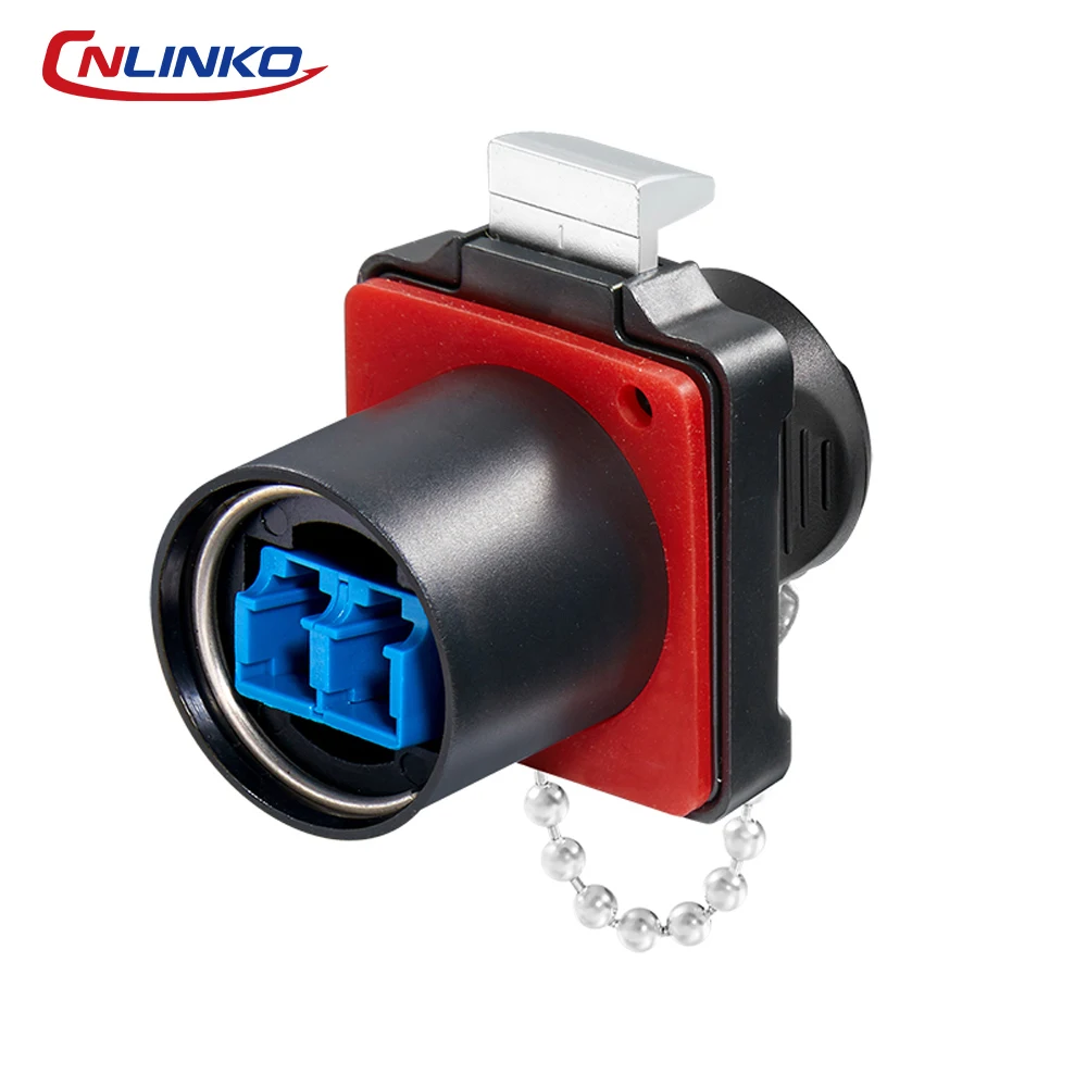 CNLINKO BD24 PBT Waterproof LC Fiber Connector Single Mode Dual Pin Fiber Optical Connector for FTTH Network & Telecom Projects