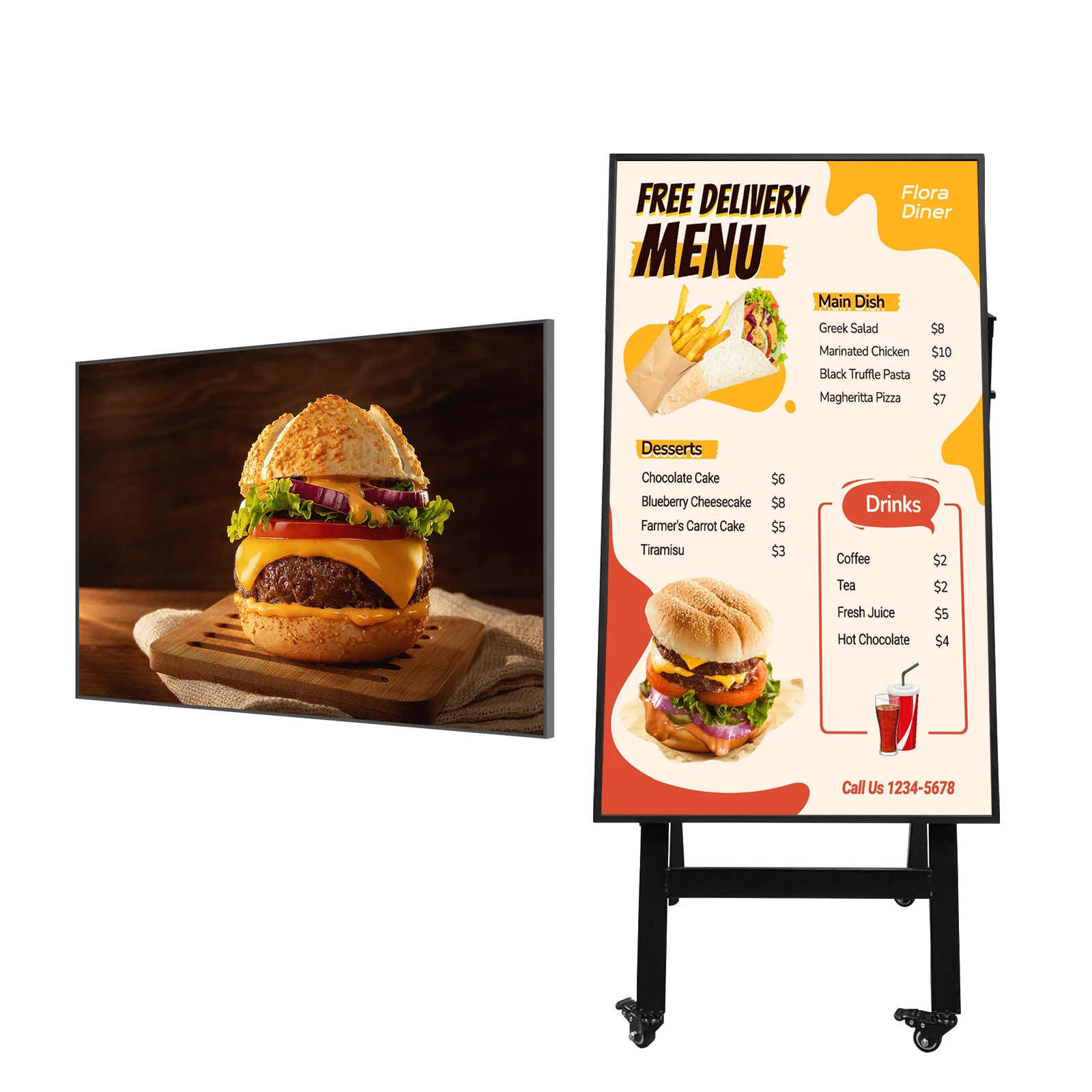 Slim 6.9mm Ultra-Narrow Ultra-High Brightness Indoor LCD Screen Display Wall Mount Hanging Advertising Equipment Player Elevator