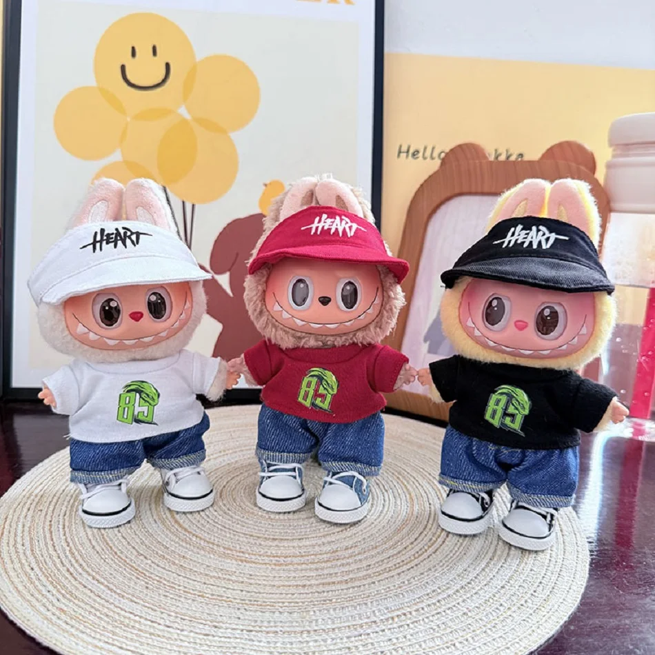 

17cm Labubu Doll's Clothes Cute Fashion V1V2 Idol Clothing DIY Kids Gift Labubu Wang Yibo Racing No. 85 Clothes accessories Ropa