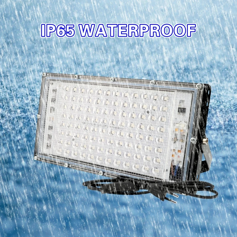 Projecteur Led Fluorescent UV 110V 220V 50W 100W, lampe de fête 395nm 400nm IP65, étanche, Ultraviolet, lampe de scène avec prise US/EU