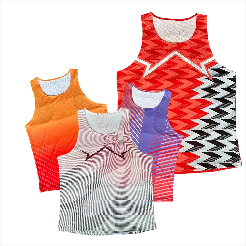 

Running Vest Athletics Tank Top Speed Fitness Shirt Sleeveless Men Athlete Track Field Singlet