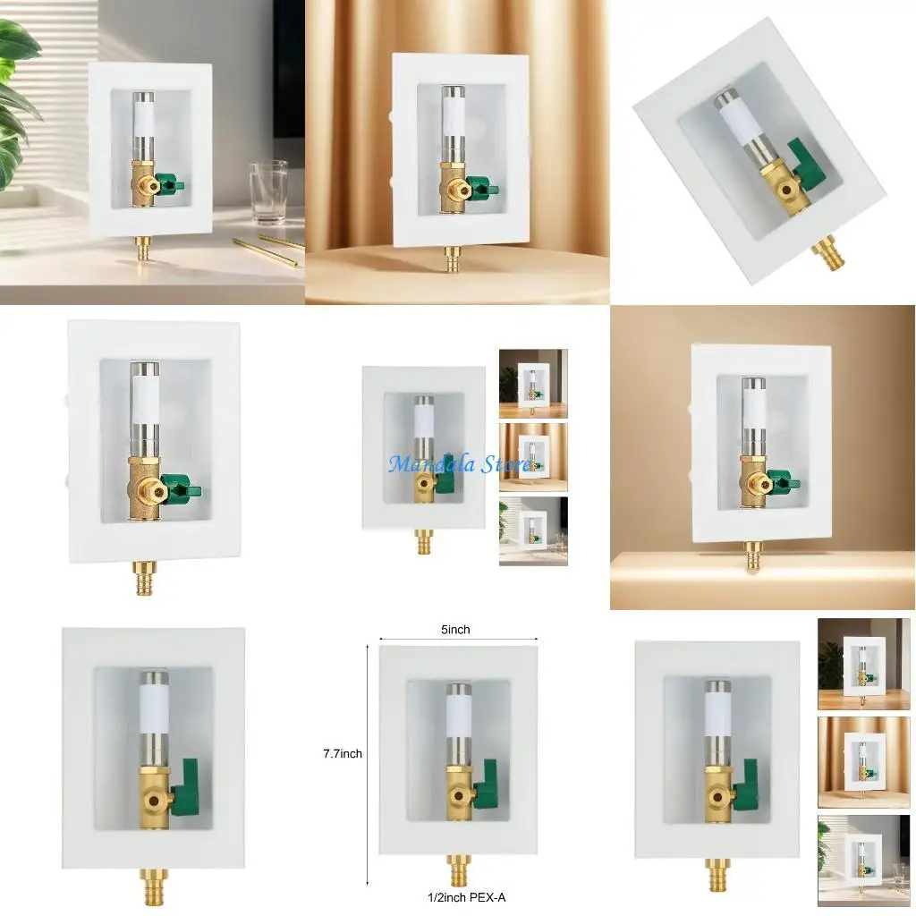 

U2JC Ice Maker Outlet Box Replacement 1/2Inch Push Fit Connection Easy to Install