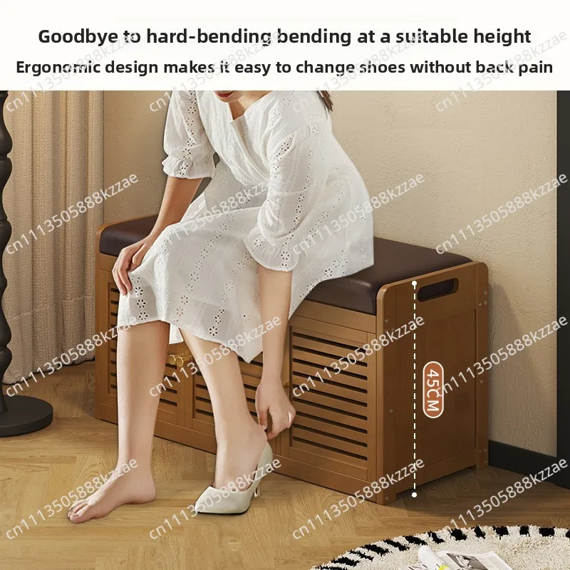 Luxury Entryway Shoe Bench with Storage Slim Wall Mounted Shoe Rack & Seat Modern Shoe Cabinet Organizer for Hallway