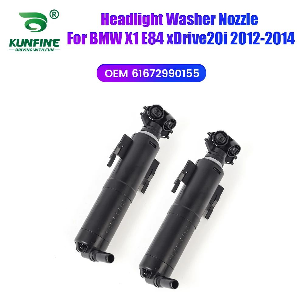 Farol do carro amortecedor dianteiro lavadora spray bico jato farol bomba capa para bmw x1 e84 xdrive20i 2012-2014 61672990155