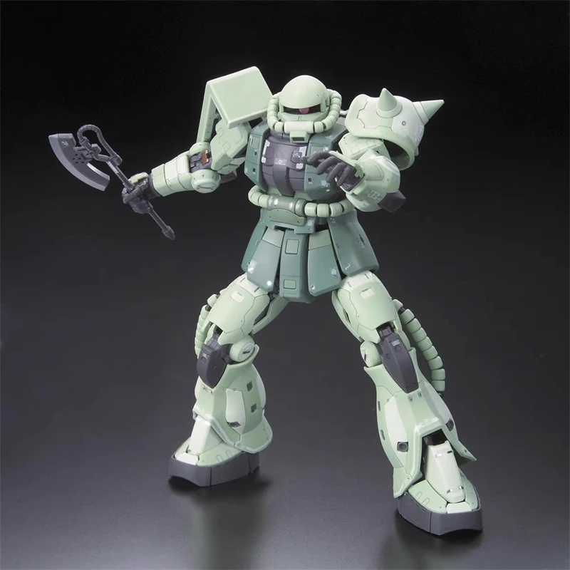 Bandai Rg In Massa Geproduceerde Zaku 2 Gunpla MS-06F Mecha Figuur Beweegbare Robot Diy Assemblage Speelgoed Cool Verjaardagscadeau Collectie Ornamenten