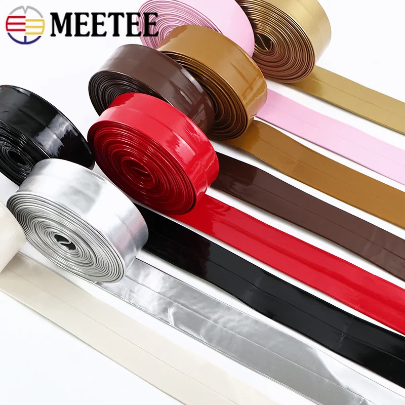 10 Meter 5-20mm PU-Leder Spiegelband Glänzendes Einfassband für Taschenriemen Kleidung Dekor Kantenbindung Nähmaterial Rollenstreifen