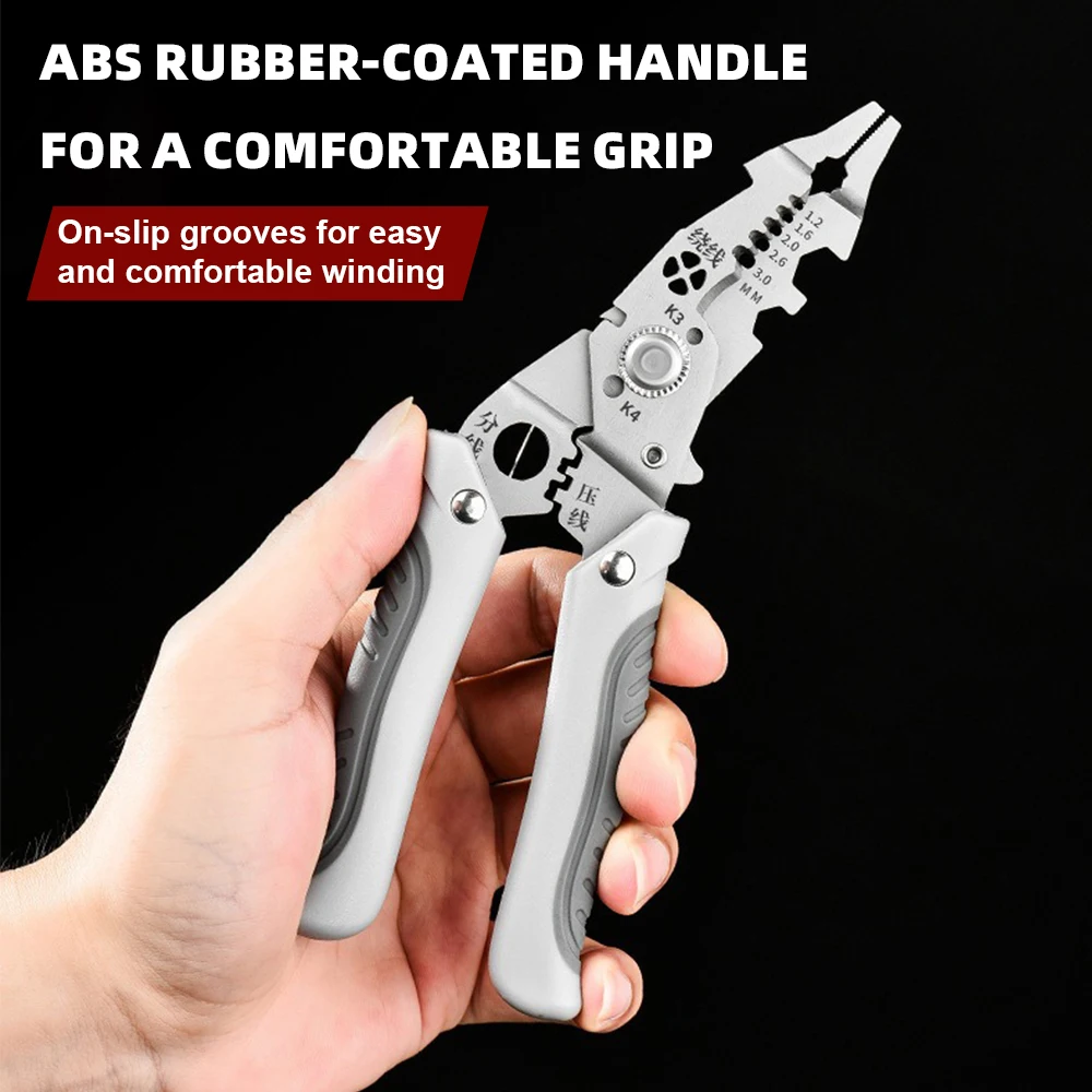 Crimper Cable Cutter Multifunctional Automatic Wire Stripper Adjustable Stripping Crimping Pliers Terminal Hand Tool