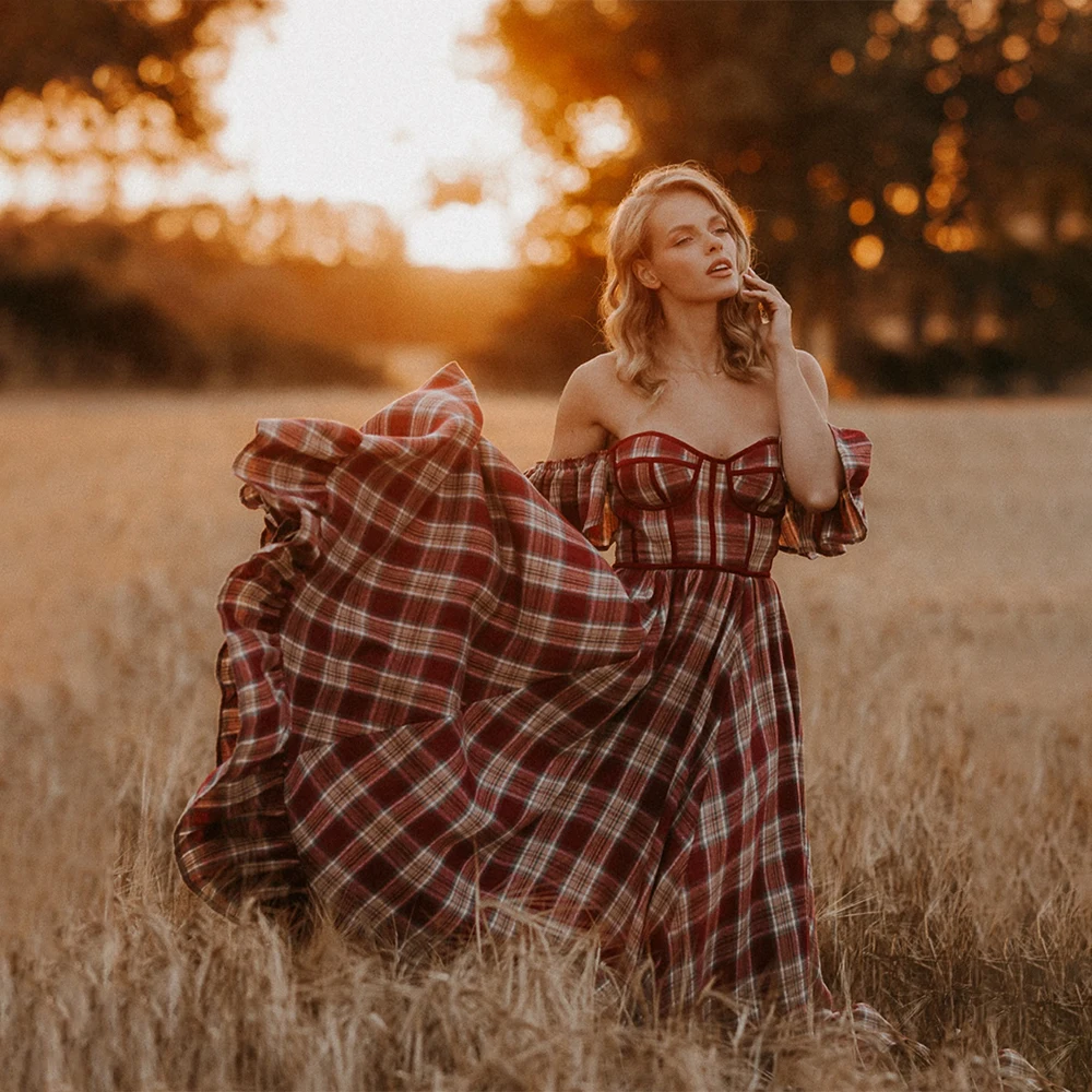 

Красное клетчатое рождественское платье для беременных, платье с ампирной талией для беременных, новогодняя вечеринка, женская одежда для детского душа