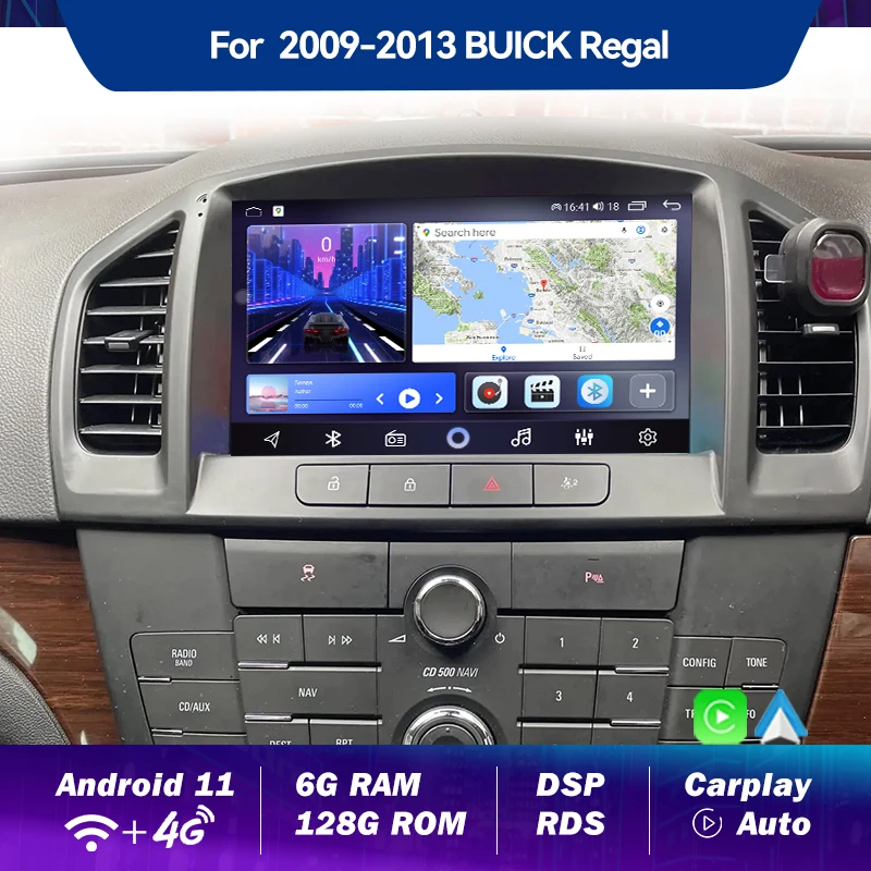 Newest Car Radio Carplay Android Auto For Opel Insignia 2008 - 2012 For Buick Regal 2009 - 2013 Navigation GPS Stereo 4G Wifi