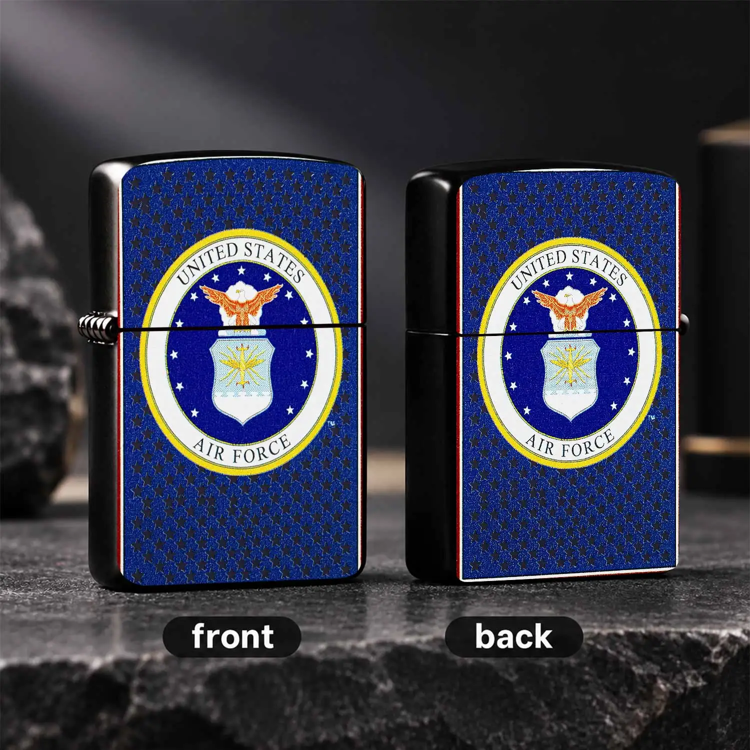 United States Air Force Themed PORTABLE Igniter, Classic star Pattern Embossed Design, Ideal for Outdoor Camping, Daily Incense Lighting, Home Atmosphere Creation, Multi-Scenario Practical Souvenir, Exquisite Textured A Humorous And Interes