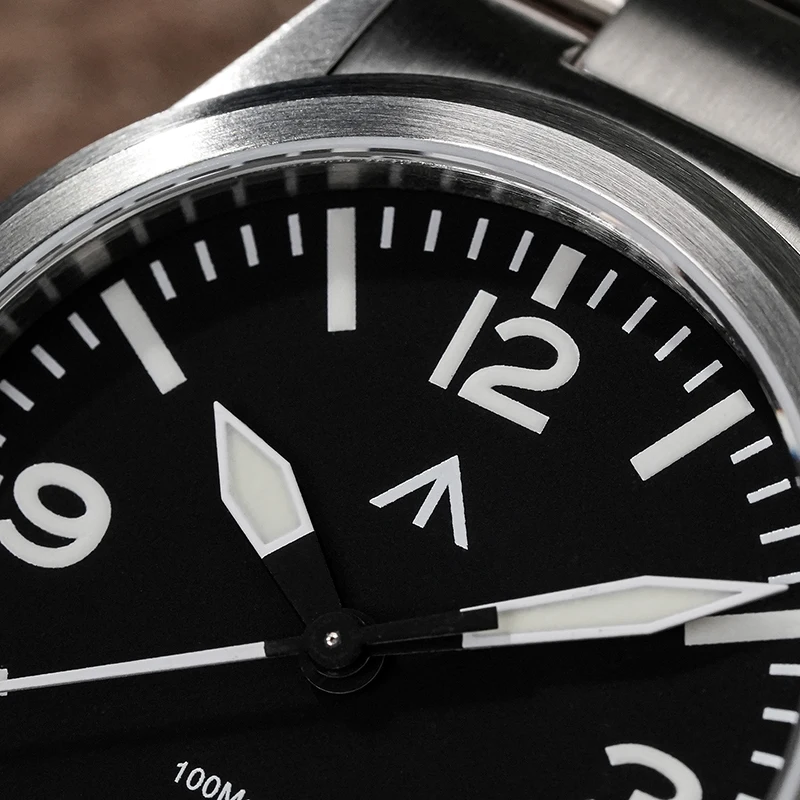 Militado ML18 Quartz Watch VH31 Sweep Second Movement 36mm Pilot