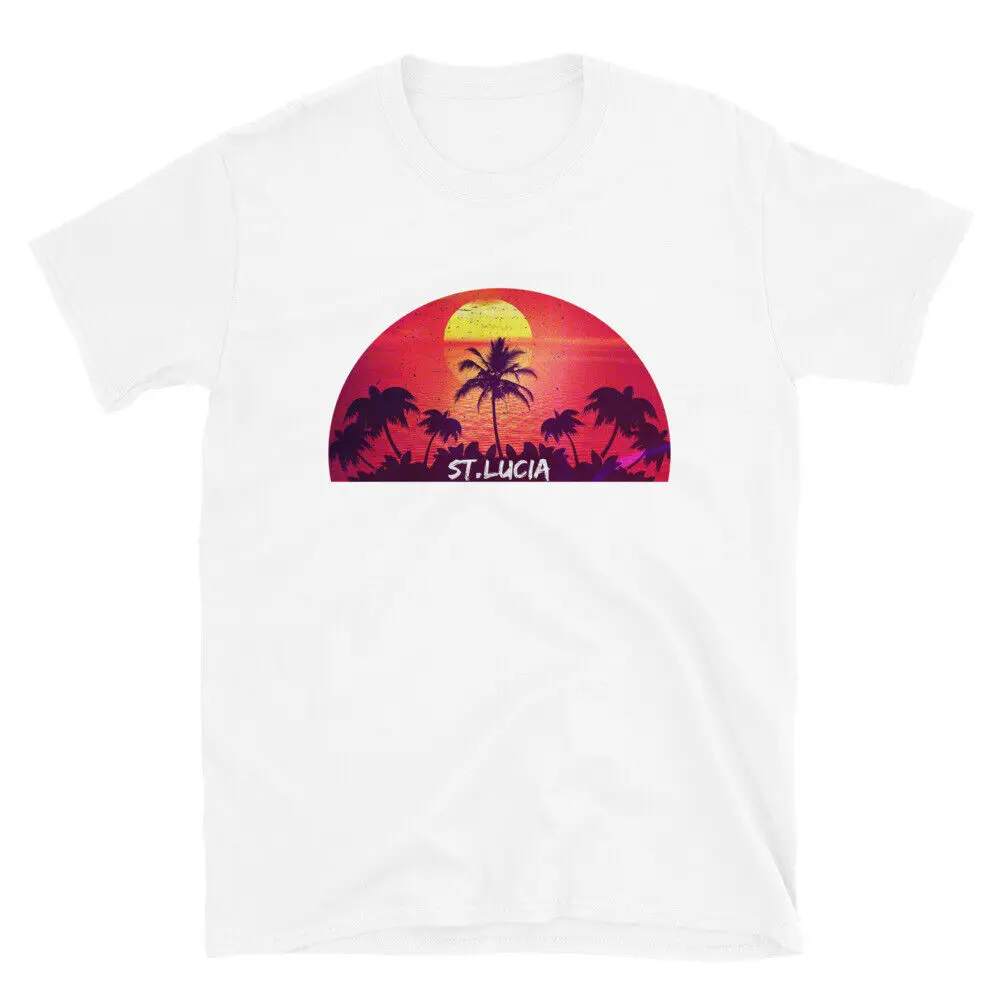 St.Lucia Tropical Vacation Ocean Distressed T-Shirt