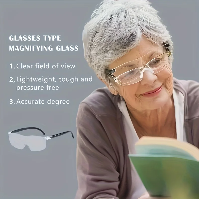 1pc Large Lens Portable Magnifying Glass -300% Magnification - Suitable for Reading, Crafting, Sewing, and DIY