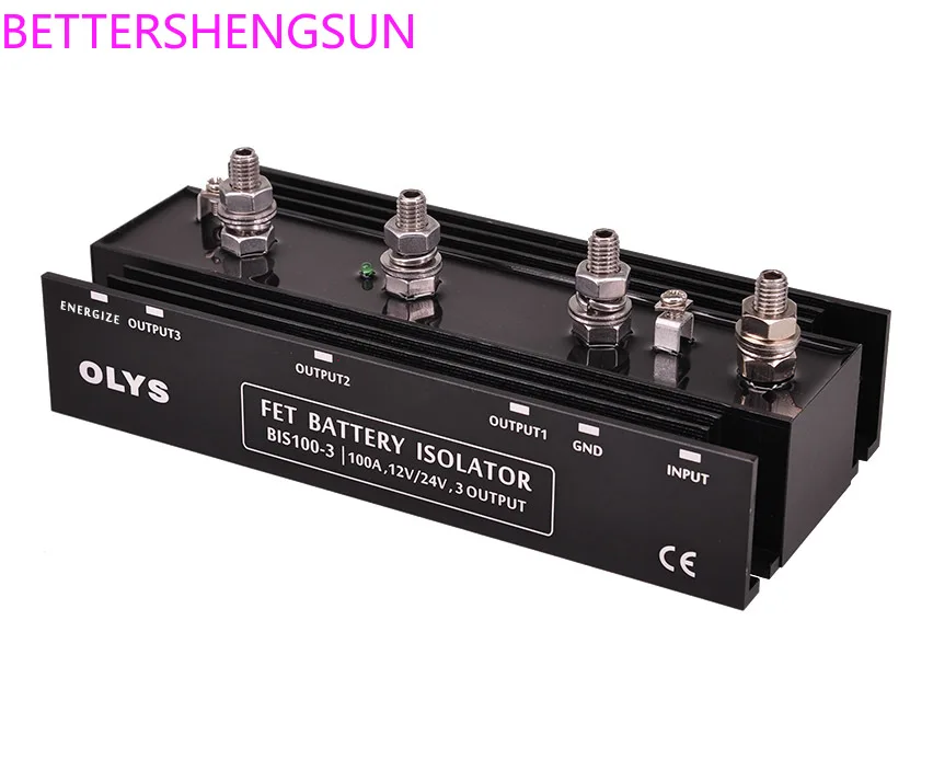 Battery isolator 3-way charging 100A isolator 12V/24V universal battery isolator