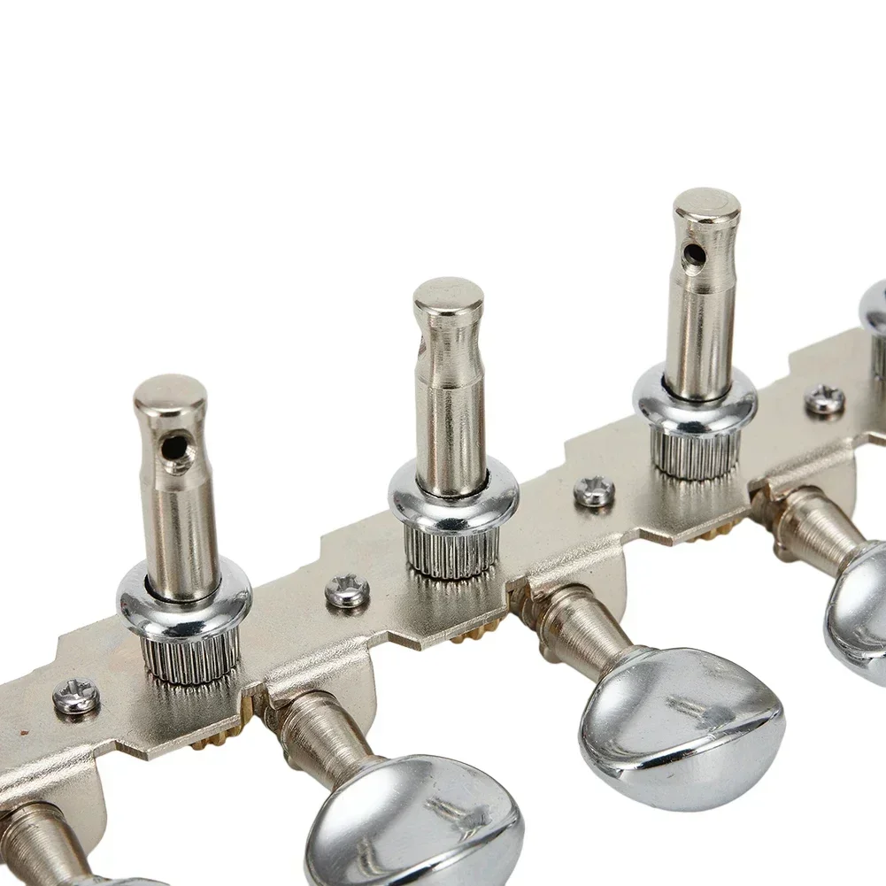 Guitar Tuning Pegs Easy Installation 12 String Guitar Tuners Round Machine Heads For 6L 6R Key Smooth And Accurate Tuning