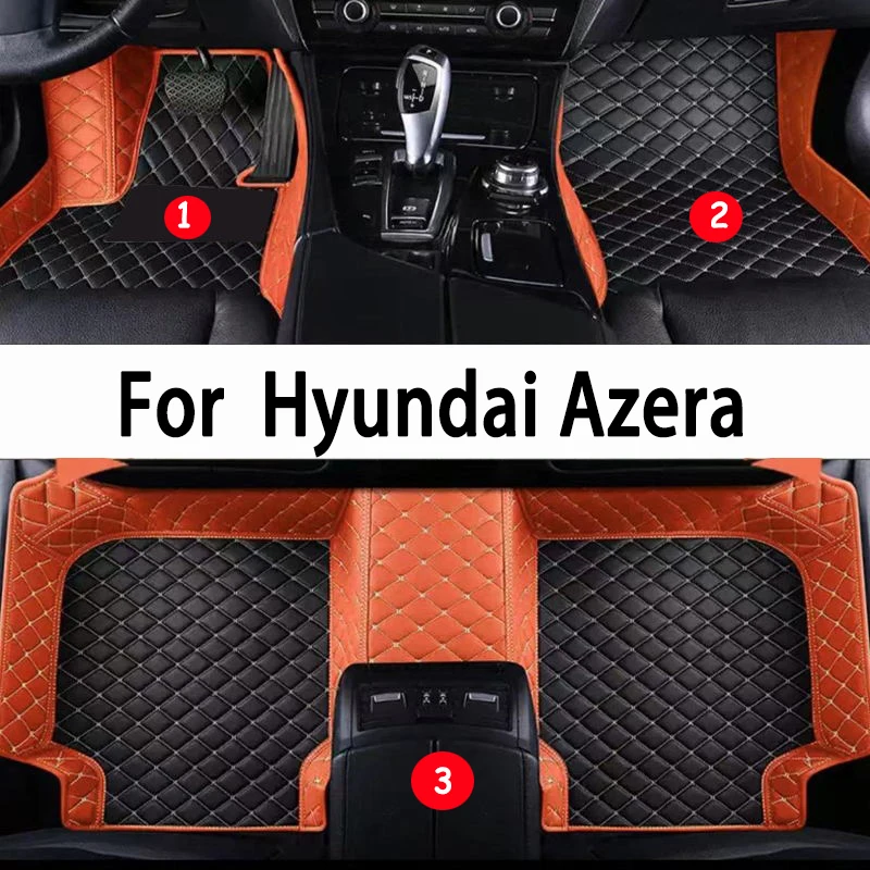 

Автомобильные коврики на заказ для Hyundai Azera 2011-2017 лет, искусственная кожа, карман для телефона, ковер, аксессуары для интерьера автомобиля