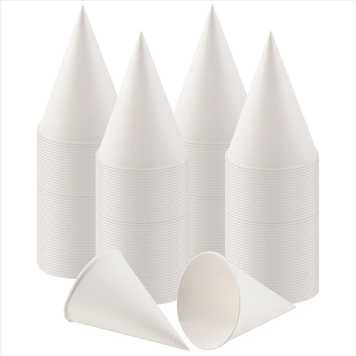 REST White Paper Cone Cups, Snow Cone Cups,Coated Leakproof Cone Paper Cups for , Shaved Ice, Water 200Pcs