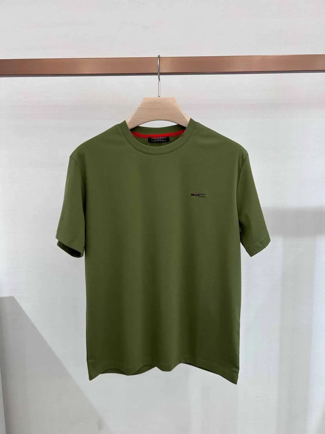 2025 DIKUSummer new product series round neck short sleeved T-shirt, woven and dyed material 100% cotton M-XXXL