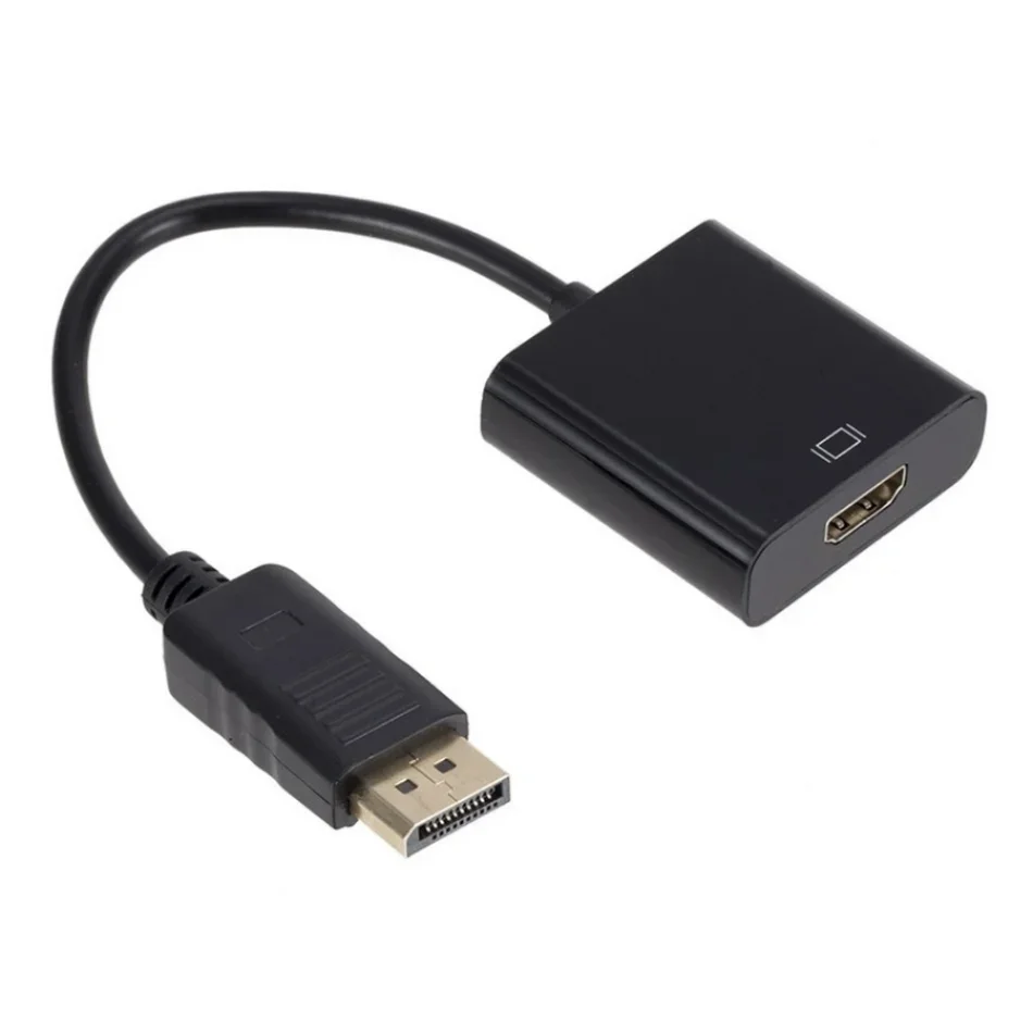 WvvMvv kompatybilny DisplayPort do HDMI kabel Adapter konwerter wideo żeński 1080P DP kompatybilny z wtyk męski do HDMI dla PC TV Laptop