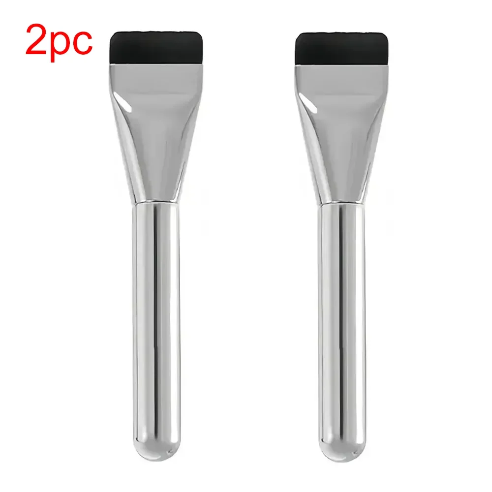 Brocha para base de cabeza plana, cabezal de cepillo plano ultrafino, cepillo para máscara sin rastro, brochas de maquillaje para crema de base mixta