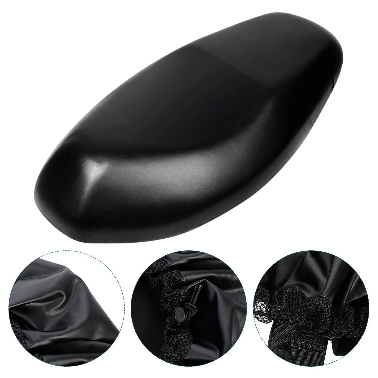 

Seat Cushion Cover Motor Motorcycle Flexible Proof Black Silk Polyester Motorbike