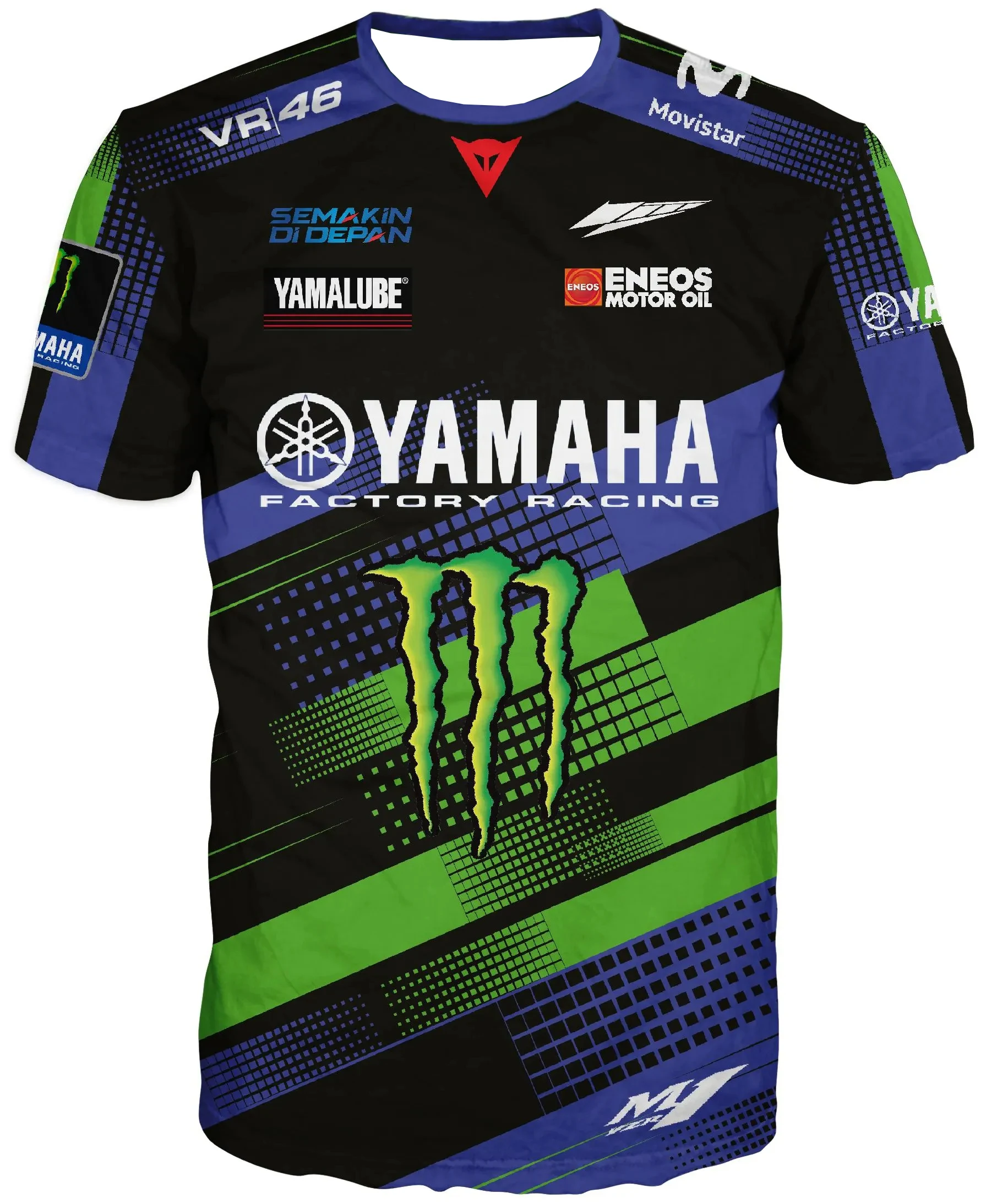 MOTO GP Yamaha racing T-shirts, summer quick-drying motorcycle off-road riding short-sleeved, breathable sportswear. - Image 4