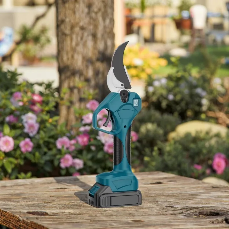 قابلة للشحن ليثيوم 21 فولت مقص كهربائي قوي حديقة شجرة الفاكهة تشذيب المقصات قطعة أثرية مقصات تشذيب 35 مللي متر