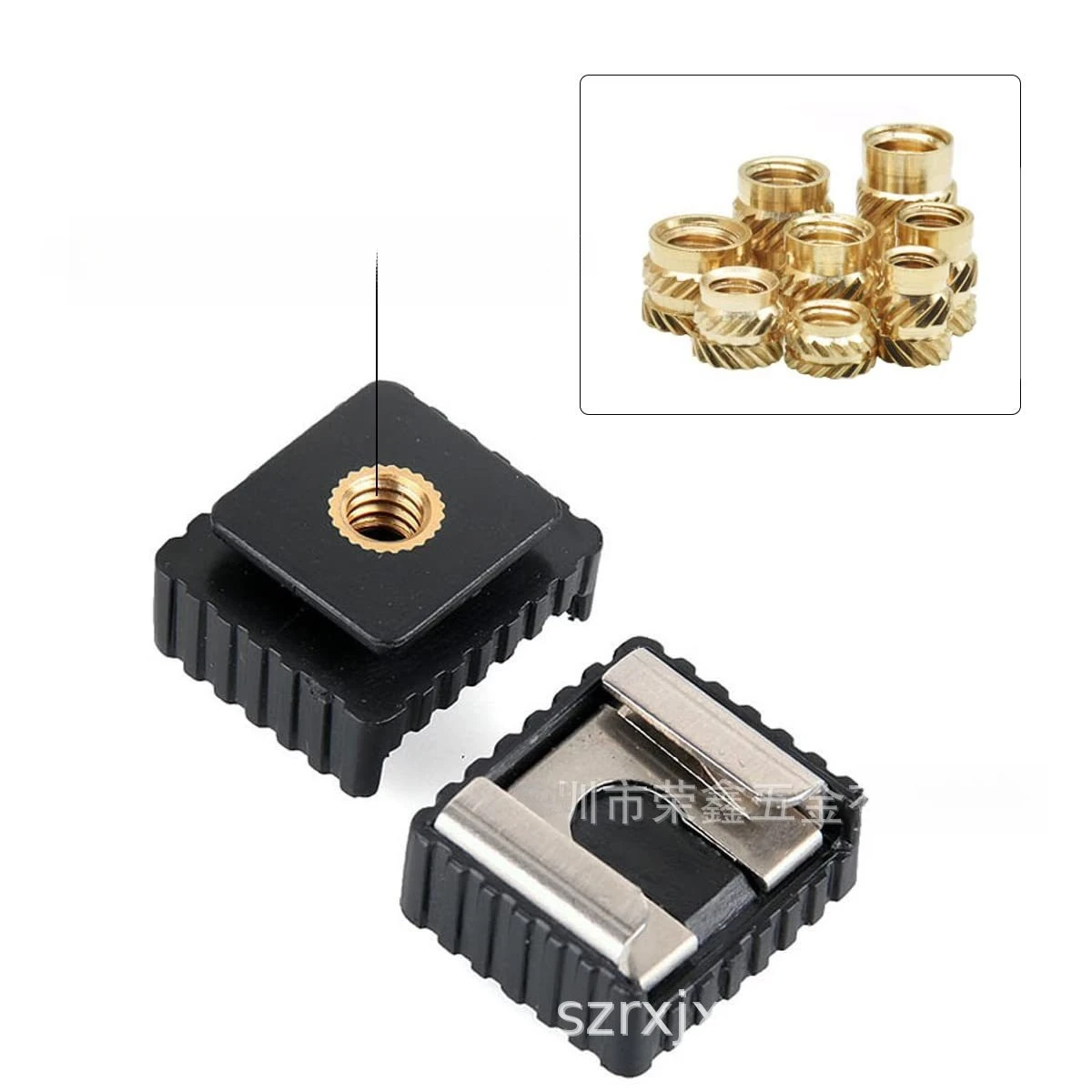 300Pcs/Box Brass Knurled Insert Nuts, Double Knurl Heat Staking Embedded Nuts for Plastic Injection Molding