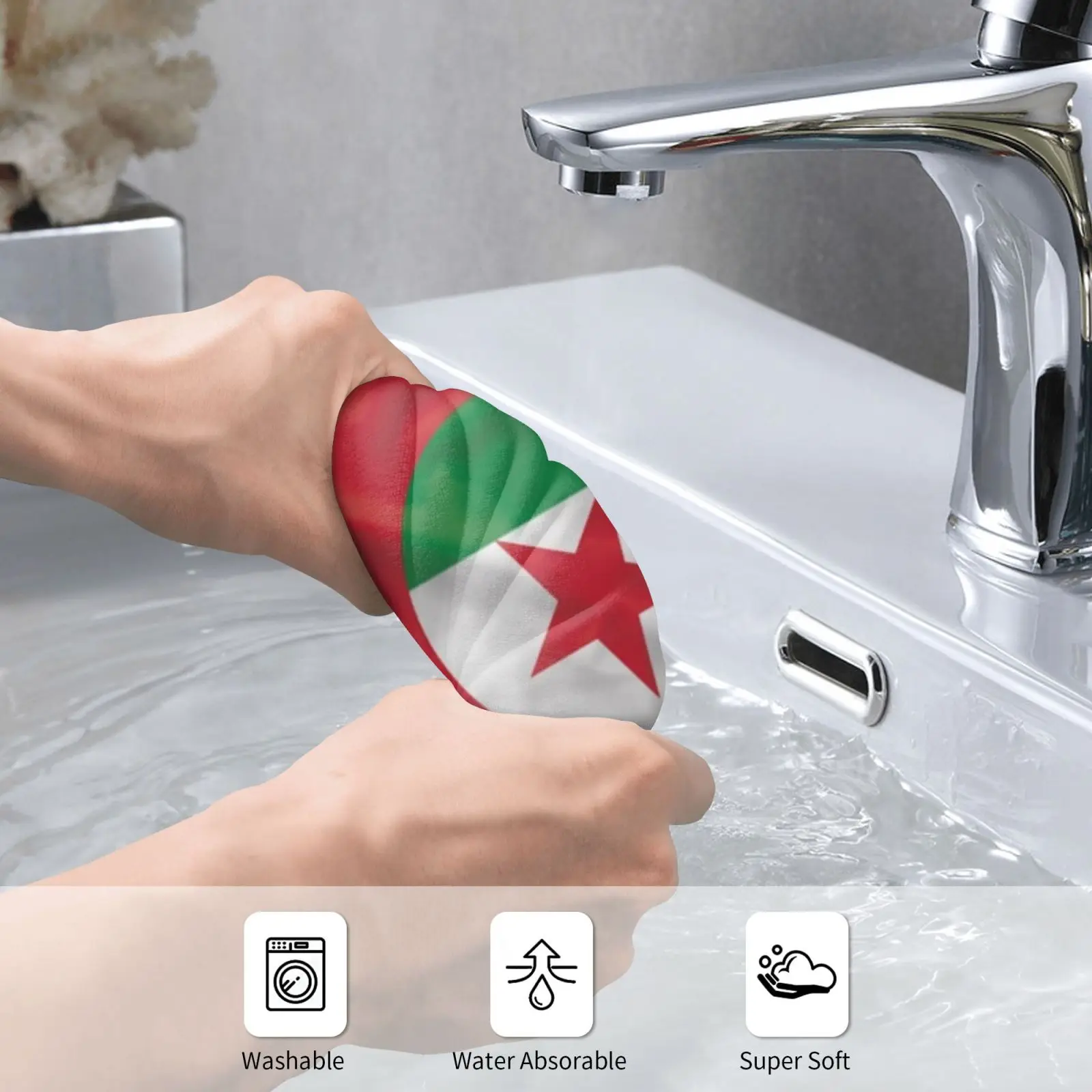 Algeria Flag English Flag Ripped-Gift For Algerian From Algeria Bath Towel Beach Cushion Algerian Pride Algeria