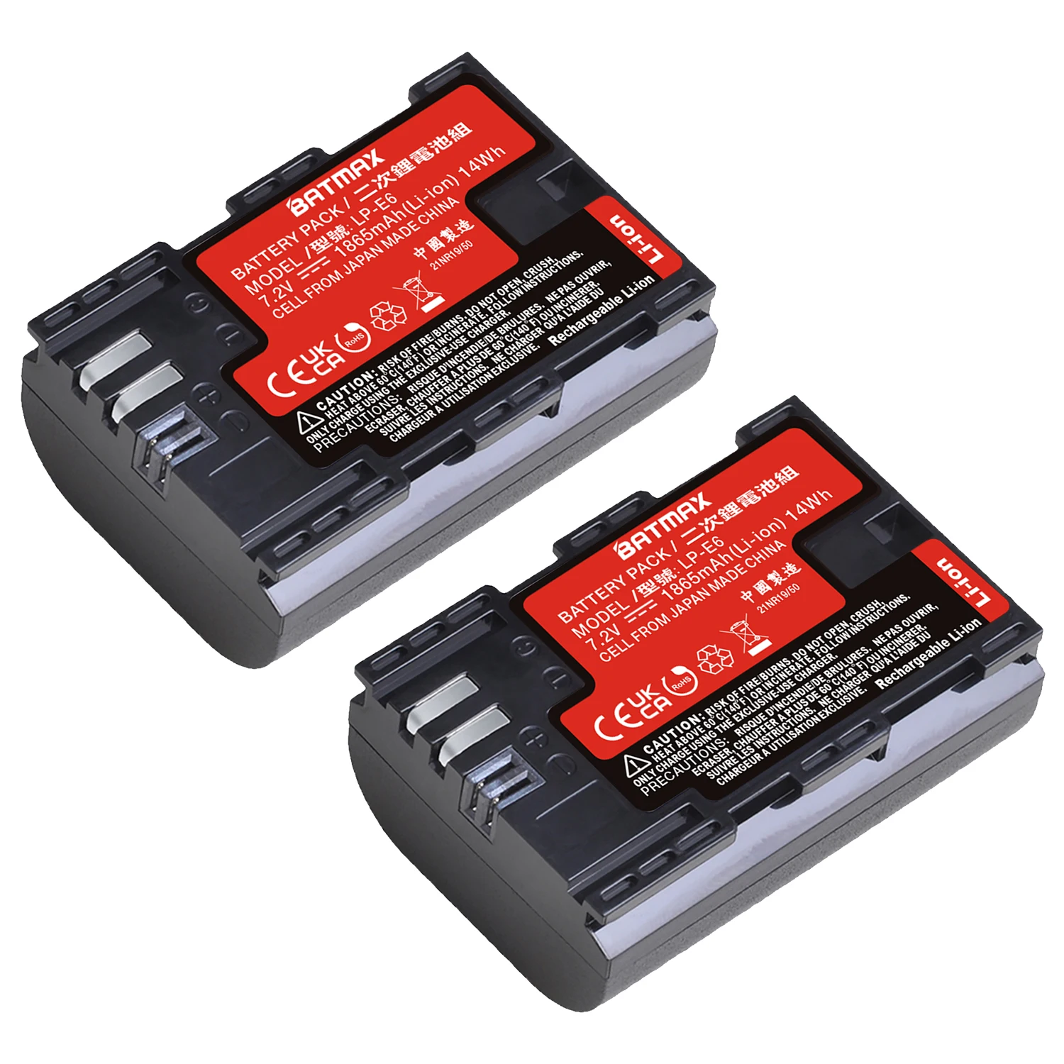 Batería de cámara LP-E6 LPE6 LP E6N, célula Panasonic de Japón para cámara Canon EOS DSLR 5D Mark II Mark III 60D 60Da 7D 70D 6D, 4 Uds.