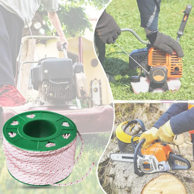 리코일 스타터 로프 풀 코드 4mm 100미터 에코 Poulan Homelite McCulloch Sears 트리머 Edger U