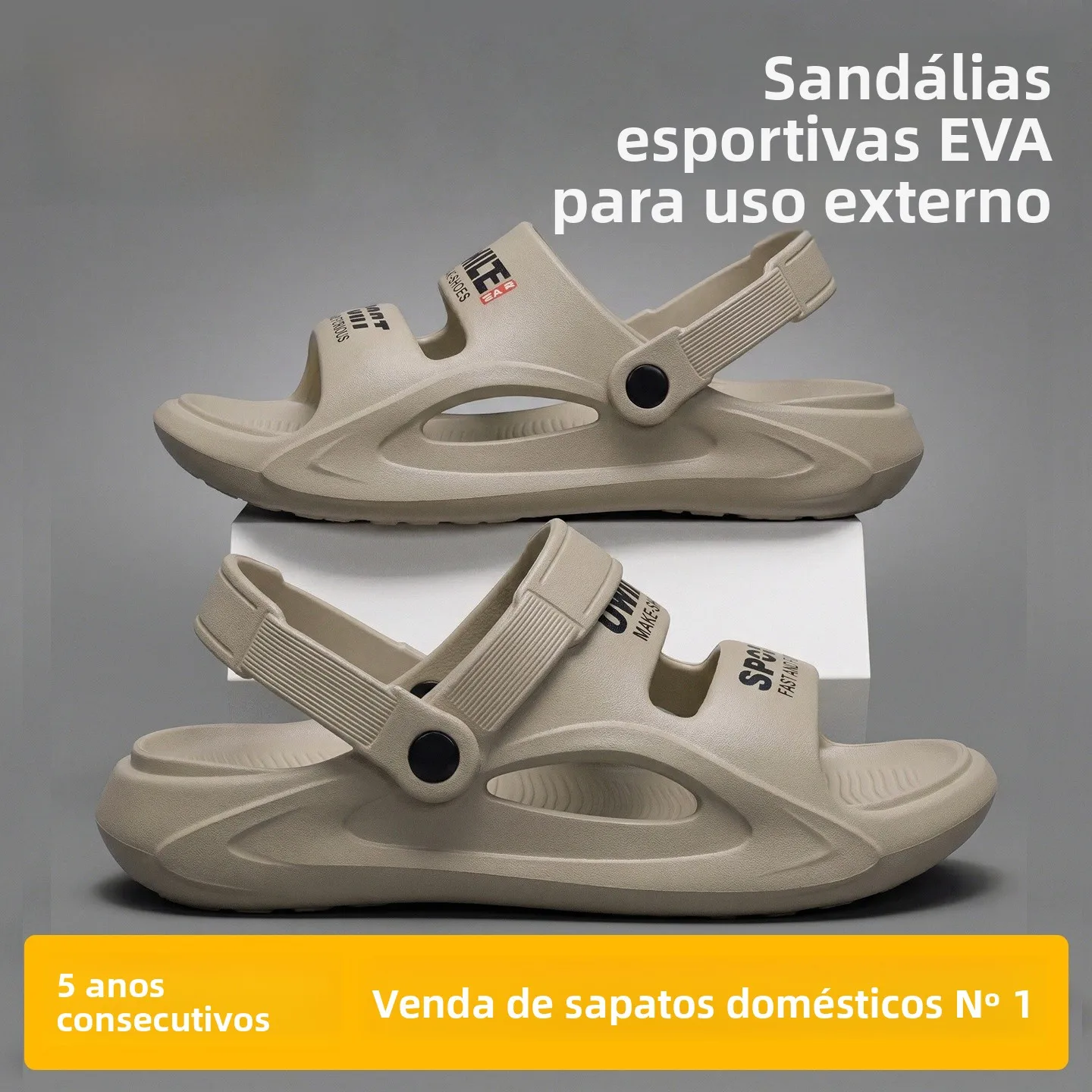 Chinelos Esportivos Masculinos Lidan, Resistentes à Água, Calçados de Praia Antiderrapantes, Estilo Casual de Verão, Material...