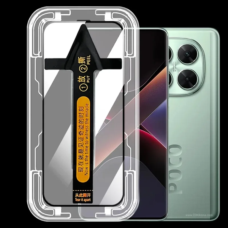 

Easy Install Curved Tempered Glass For Xiaomi Poco X7 Pro Screen Protector On PocoX7 Protective Glass With Paste Tool
