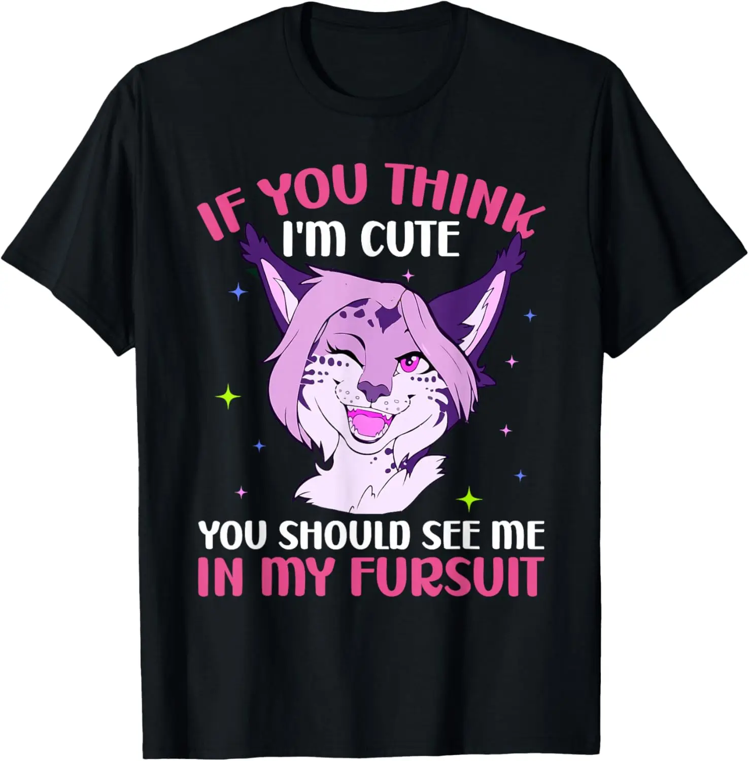 You Should See Me In My Fursuit Furry Fandom Fursona Fox T-Shirt 100% Cotton Trendy Y2K Short-Sleeve Tee-Soft, Quick-Drying,