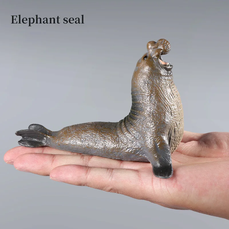 Figurki Symulacyjne Zwierząt Morskich - Morski Słoń, Manatee, Lew Morski - Zabawka Edukacyjna dla Dzieci, Kolekcja Modeli Morskich