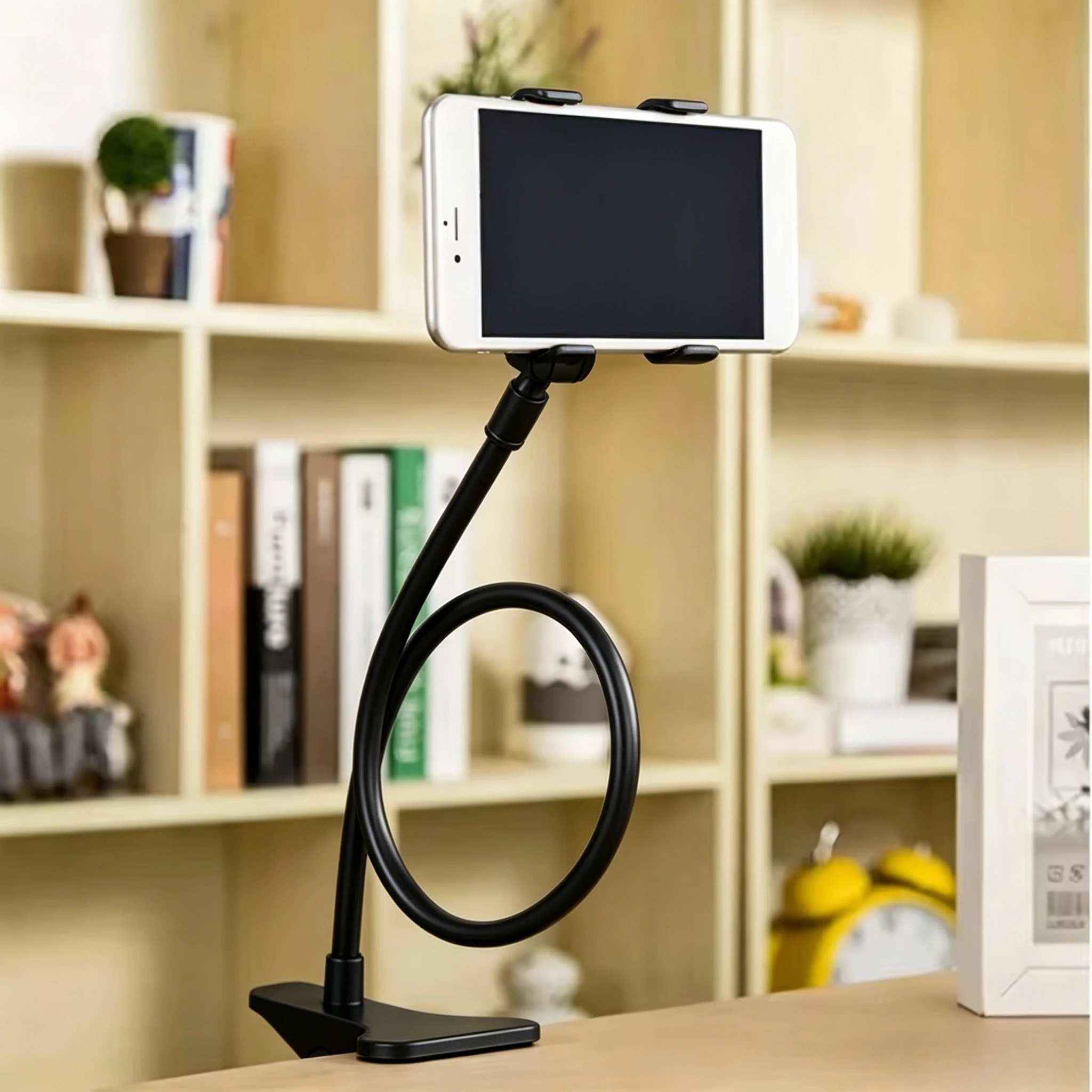Adjustable Flexible Long Arm Phone Stand Universal Bedside Desk Mount Holder Fits for iPhone Samsung Xiaomi Huawei All Models