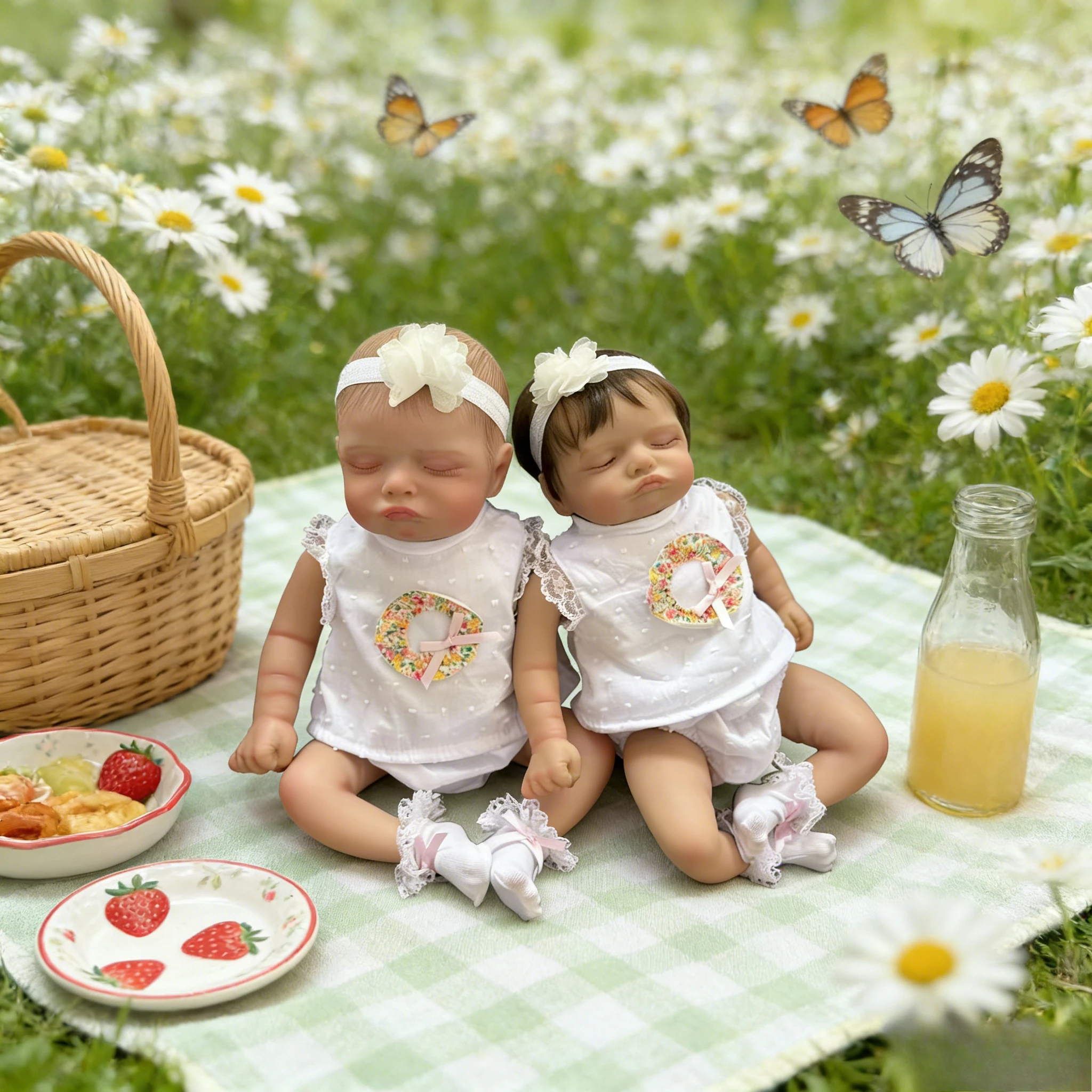 Rosalie 18 pollici 45 cm bambola rinata carina ragazza addormentata morbida bambola giocattolo per bambini in vinile pieno regalo ideale per i bambini