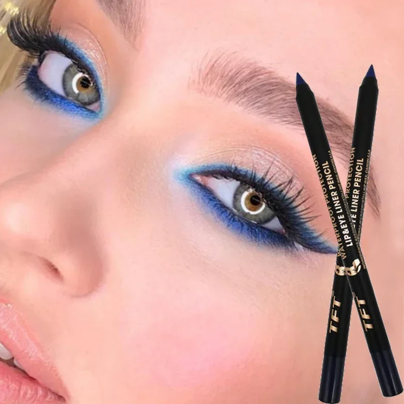 1PCS Matte Eyeliner Pen Lasting Waterproof Not Blooming Quick Drying Eyeliner Gel Pen Black Brown Blue Lying Silkworm Pen Makeup