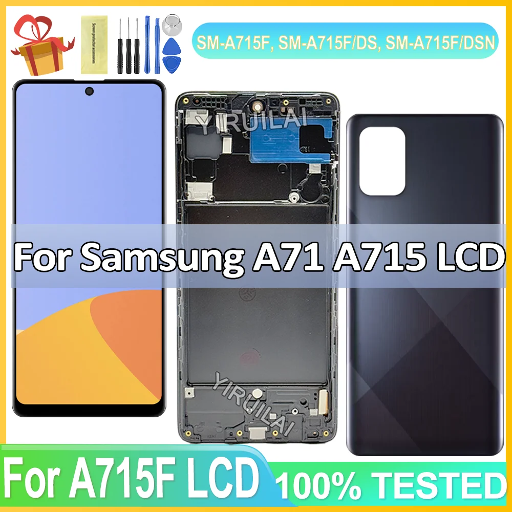 

A71 Display Screen Replacement, for pantalla Samsung Galaxy A71 A715 A715F Lcd Display Digital Touch Screen for Samsung A715